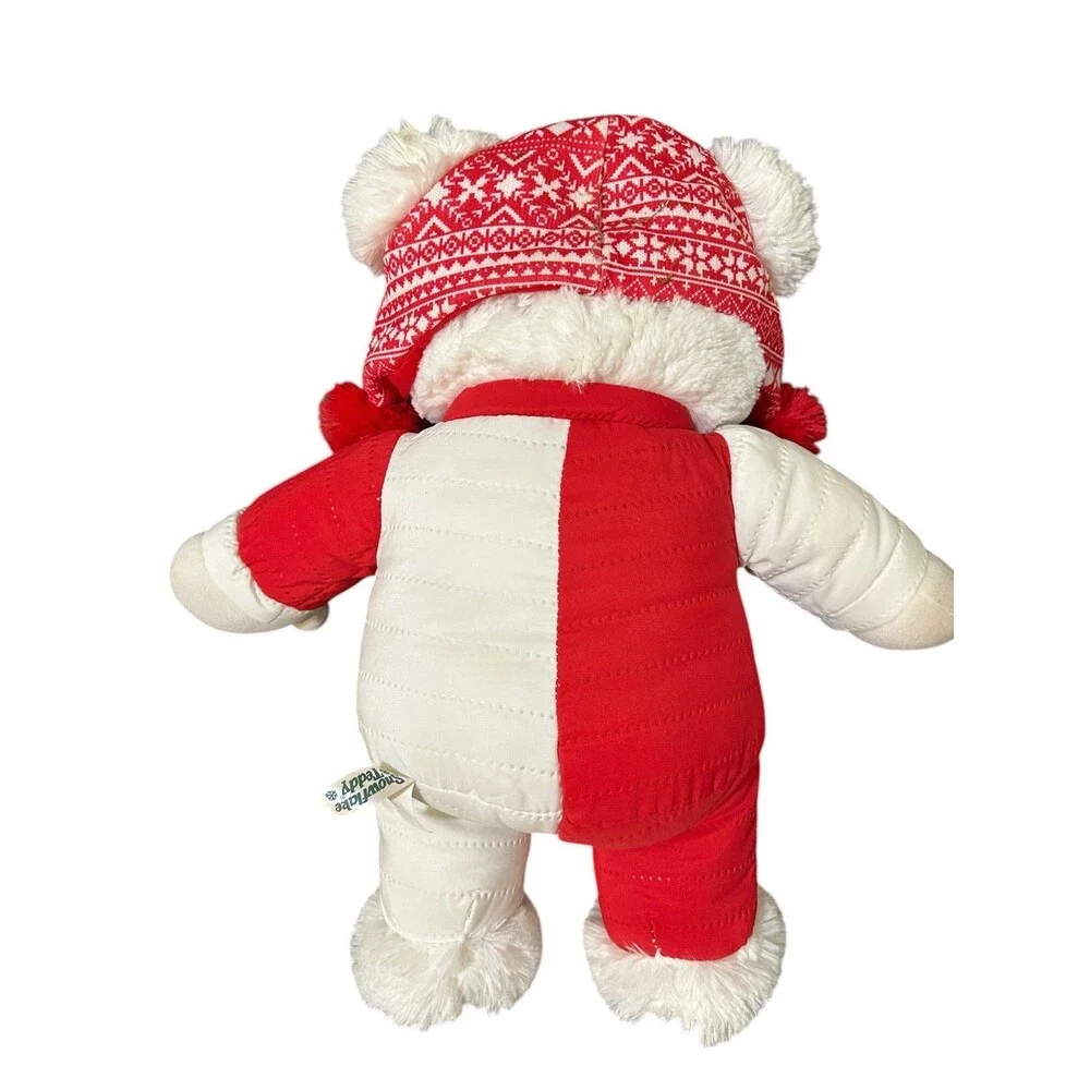 2022 CHRISTMAS Snowflake TEDDY BEAR Red Ski Girl Soft Plush Toy